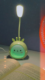 Techstoy Smart Bunny LED Desk Lamp – USB Rechargeable Study Light with Pen Holder, 3 Brightness Modes & Touch Control